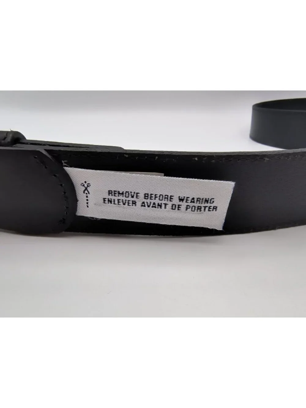 Banana Republic Black Leather Belt Large Brass Closure Made in USA